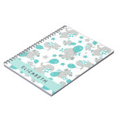 Patroon van olifanten, schattige olifanten, Jouw n Notitieboek (Linkerzijde)