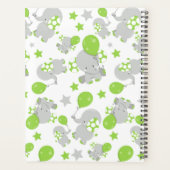 Patroon van olifanten, schattige olifanten, Jouw n Planner (Achterkant)