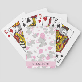Patroon van olifanten, schattige olifanten, Jouw n Pokerkaarten