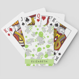 Patroon van olifanten, schattige olifanten, Jouw n Pokerkaarten