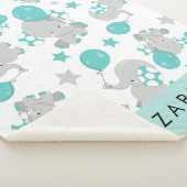 Patroon van olifanten, schattige olifanten, Jouw n Sherpa Deken (3/4)