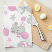 Patroon van olifanten, schattige olifanten, Jouw n Theedoek (Quarter Fold)