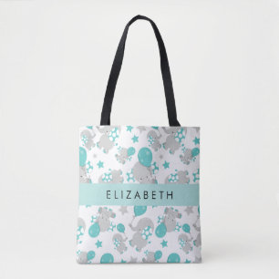 Patroon van olifanten, schattige olifanten, Jouw n Tote Bag