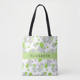 Patroon van olifanten, schattige olifanten, Jouw n Tote Bag