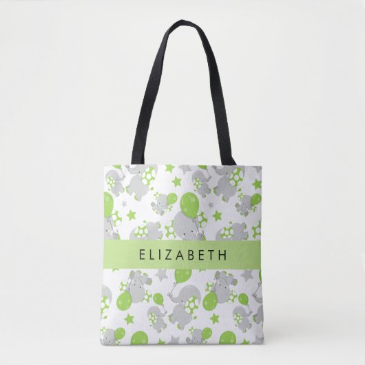 Patroon van olifanten, schattige olifanten, Jouw n Tote Bag (Voorkant)