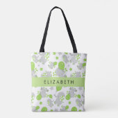 Patroon van olifanten, schattige olifanten, Jouw n Tote Bag (Achterkant)