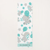 Patroon van olifanten, schattige olifanten, Jouw n Yogamat (Achterkant)