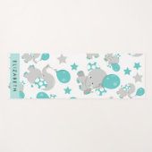 Patroon van olifanten, schattige olifanten, Jouw n Yogamat (Voorkant (horizontaal))