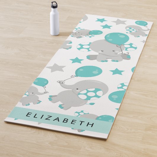 Patroon van olifanten, schattige olifanten, Jouw n Yogamat (In situ)