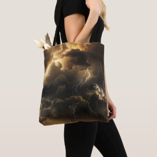 patroon van onweerswolken tote bag