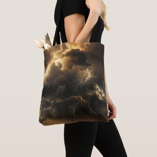 patroon van onweerswolken tote bag (Dichtbij)
