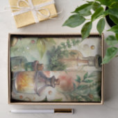 Patroon van oude apothekersflessen tissuepapier (Geschenk)