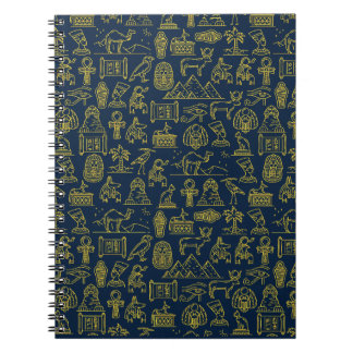 patroon van oude Egyptische letters wordt herhaald Notitieboek