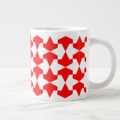 Patroon van oude rode en witte moslimzoogdieren grote koffiekop (Rechts)