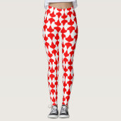 Patroon van oude rode en witte moslimzoogdieren leggings (Voorkant)