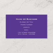 Patroon van Paarse cirkels Visitekaartje (Achterkant)