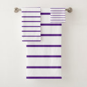 patroon van Paarse decoratieve streep Bad Handdoek (Insitu)