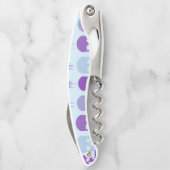 patroon van Paarse en blauwe smeltschedels Kurkentrekker (Achterkant)