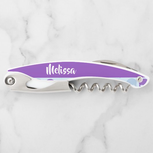 patroon van Paarse en blauwe smeltschedels Kurkentrekker (Voorkant)