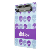 patroon van Paarse en blauwe smeltschedels Mini Klembord (Angled2)