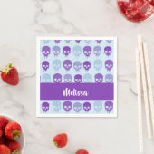 patroon van Paarse en blauwe smeltschedels Servet (Insitu)