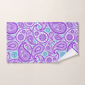 patroon van Paarse en turkooispaisley Bad Handdoek (Handdoek)
