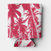 Patroon van palmbomen in een geremd ontwerp blikjeskoeler (Voorkant)