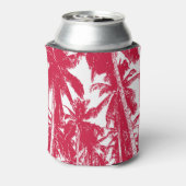 Patroon van palmbomen in een geremd ontwerp blikjeskoeler (Blikje Achterkant)