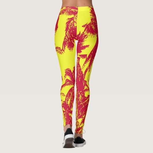 Patroon van palmbomen leggings (Achterkant)