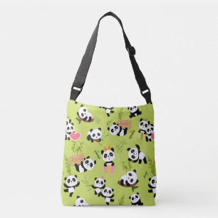 Patroon van Panda 3 Crossbody Tas