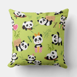Patroon van Panda 3 Kussen