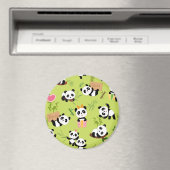 Patroon van Panda 3 Magneet (Insitu (Vaatwasser))