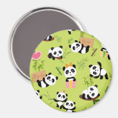 Patroon van Panda 3 Magneet (Voorkant / Achterkant)