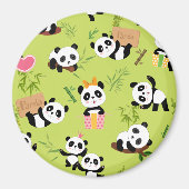 Patroon van Panda 3 Magneet (Voorkant)