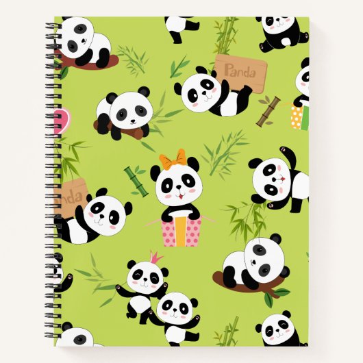 Patroon van Panda 3 Notitieboek (Voorkant)