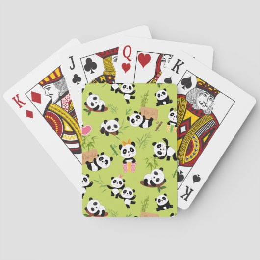 Patroon van Panda 3 Pokerkaarten (Achterkant)