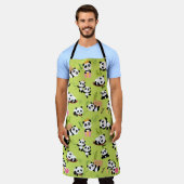 Patroon van Panda 3 Schort (Gedragen)