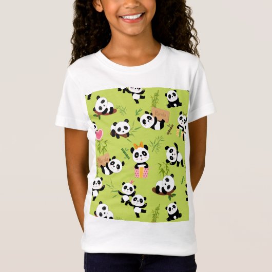 Patroon van Panda 3 T-shirt (Voorkant)