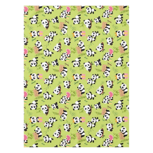 Patroon van Panda 3 Tafelkleed (Voorkant)