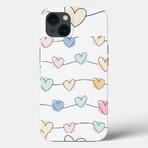 Patroon van pastelhartsstrings Schattigee minima Case-Mate iPhone Case
