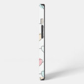 Patroon van pastelhartsstrings | Schattigee minima iPhone Hoesje (Linkerkant)