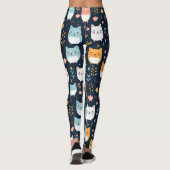 Patroon van pastelkatten leggings (Achterkant)