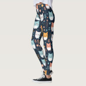 Patroon van pastelkatten leggings (Links)