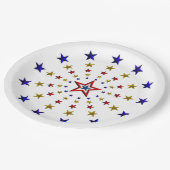 Patroon van Patriotic Stars Paper Borden Papieren Bordje (Gekanteld)