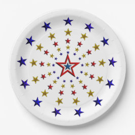 Patroon van Patriotic Stars Paper Borden Papieren Bordje