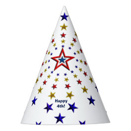 Patroon van Patriotic Stars Party Pet Feesthoedjes