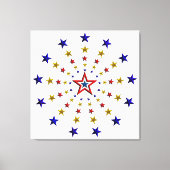 Patroon van patriottische sterren canvas afdruk (Voorkant)