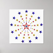 Patroon van patriottische sterren canvas afdruk (Voorkant)