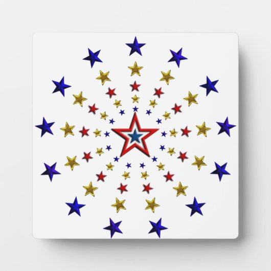 Patroon van patriottische sterren fotoplaat (Voorkant)