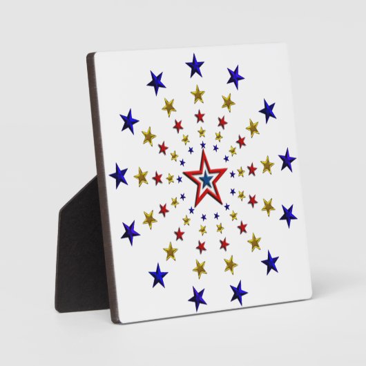 Patroon van patriottische sterren fotoplaat (Voorkant)